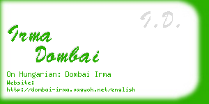 irma dombai business card